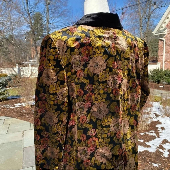 NWT Free People Nicolette Velvet Floral Blazer Oversized Boyfriend Jacket XS - Picture 12 of 17
